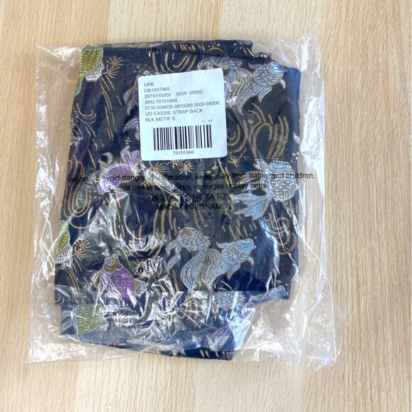 Urban Outfitters | Cassie Satin Strappy Back Black Mini Dress Koi Small New - Picture 7 of 9